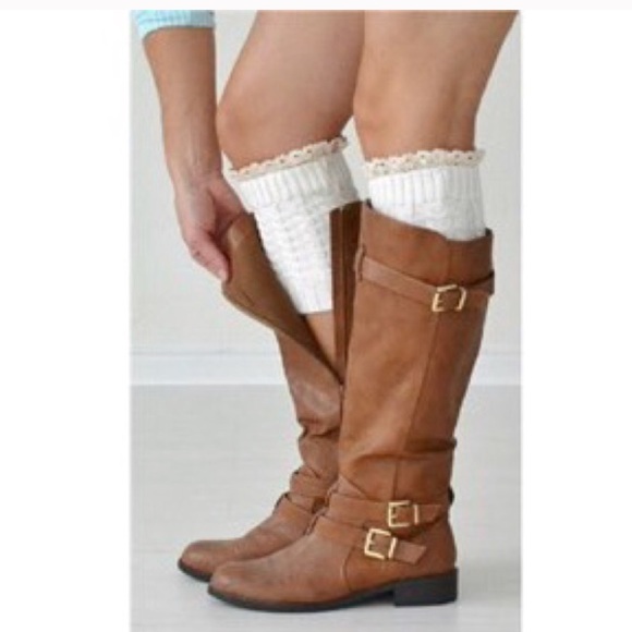 Coral pink knee cuffs - Picture 2 of 5